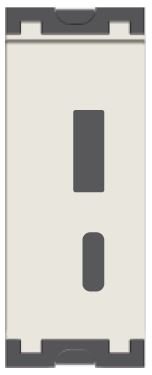2.1A USB+C Pin White(1M)